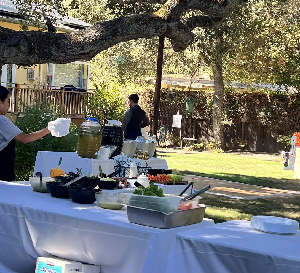 El Colibri buffet service arranged for a private event