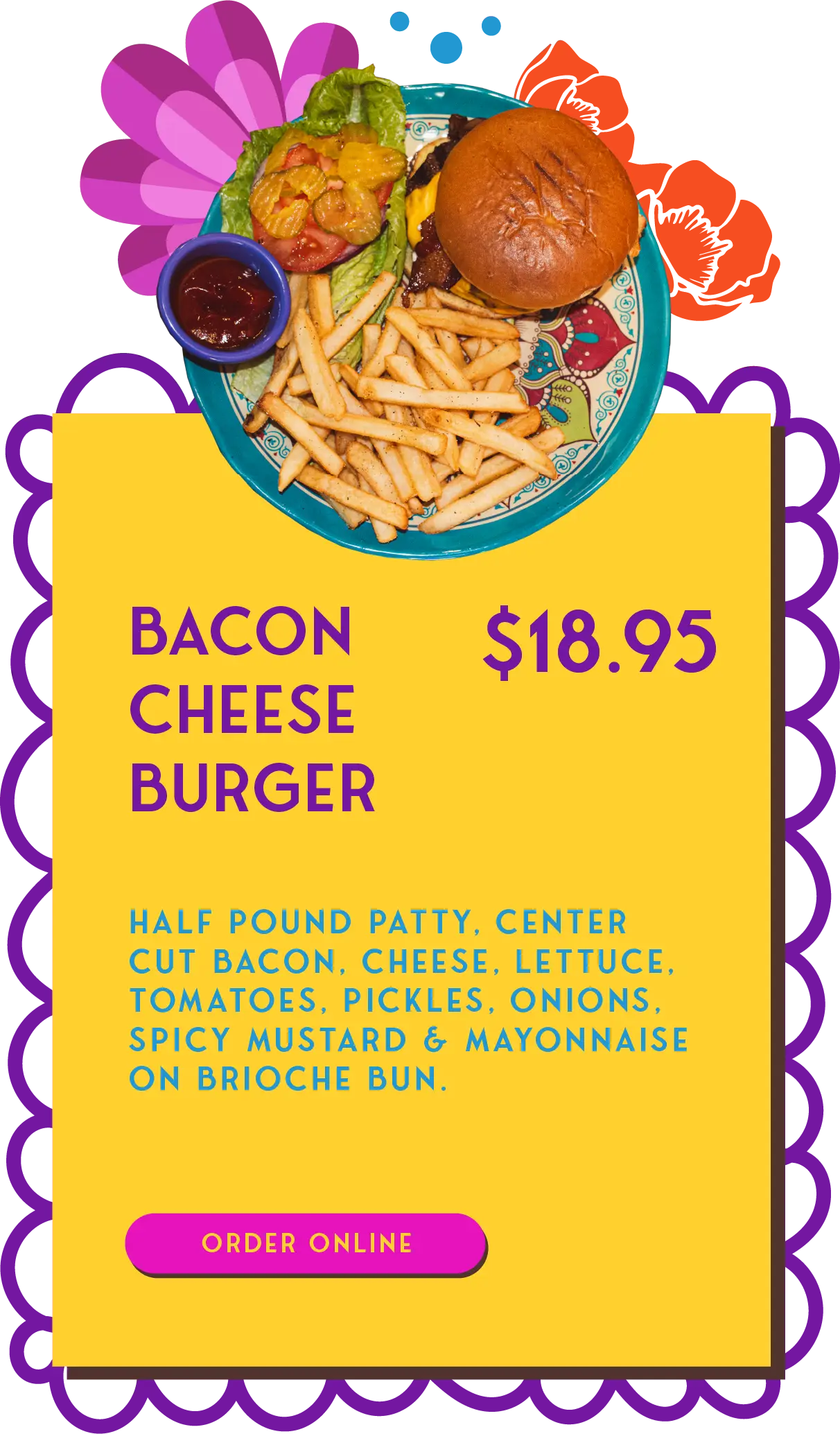 Bacon and cheese sandwich